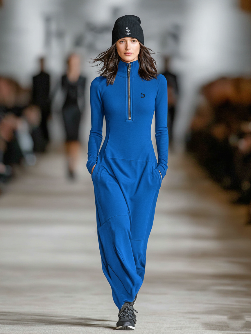 Elise | High-Neck Soft Maxi Dress
