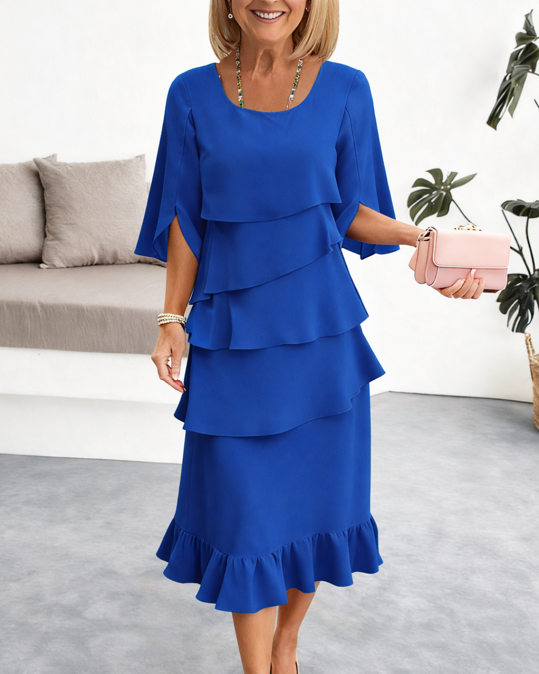 Patricia™ | Elegant Comfort Ruffle Dress