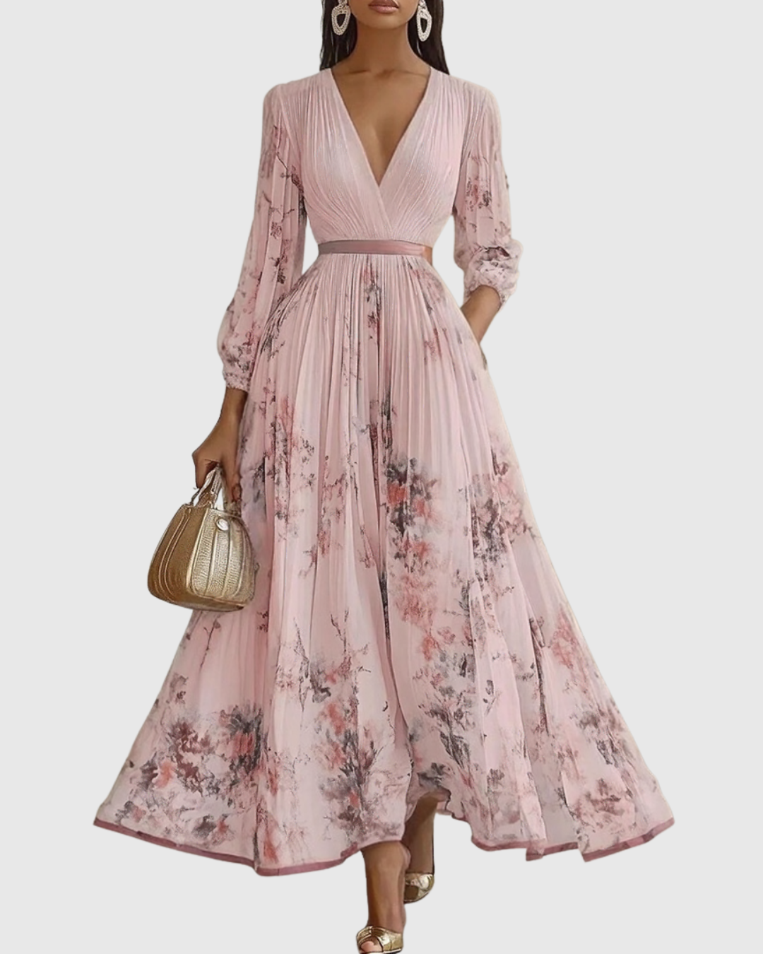 Christine™ | Elegant Pleated Maxi Dress