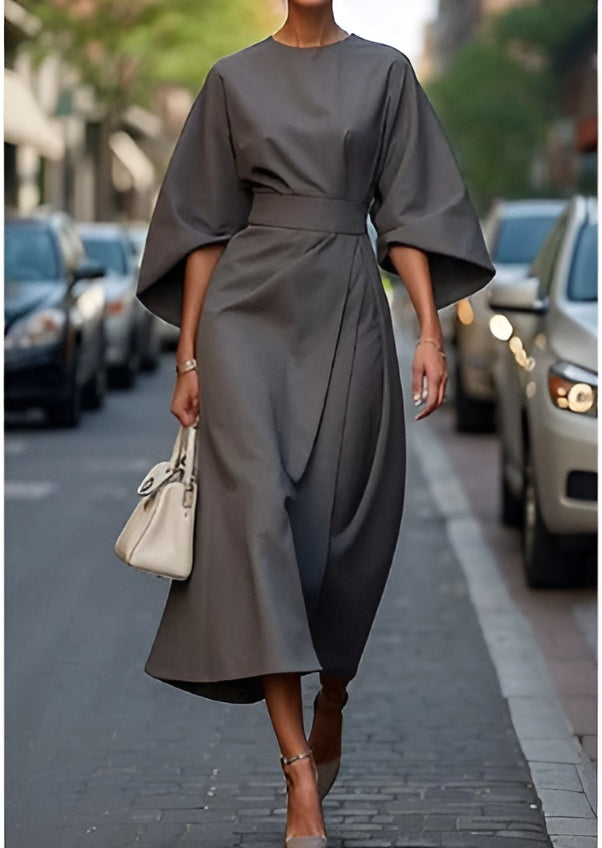 Lissey™ | Minimalist Belted Luxe Dress