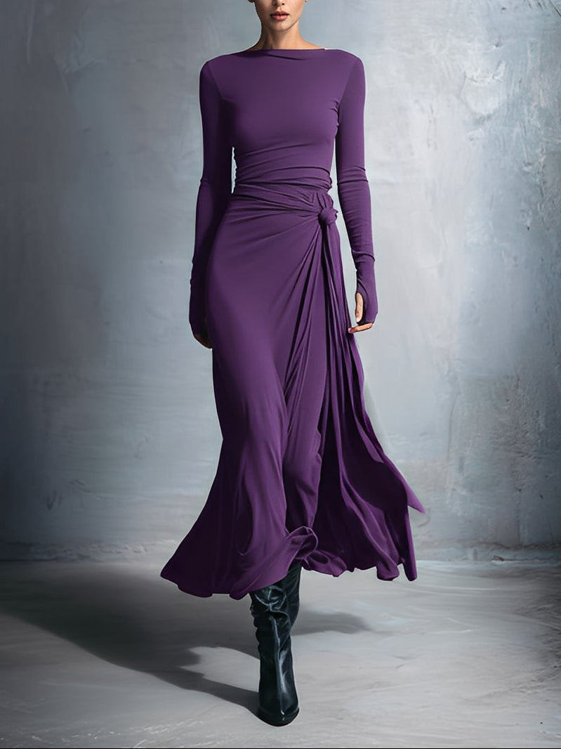 Helen | Silk-Button Maxi Dress