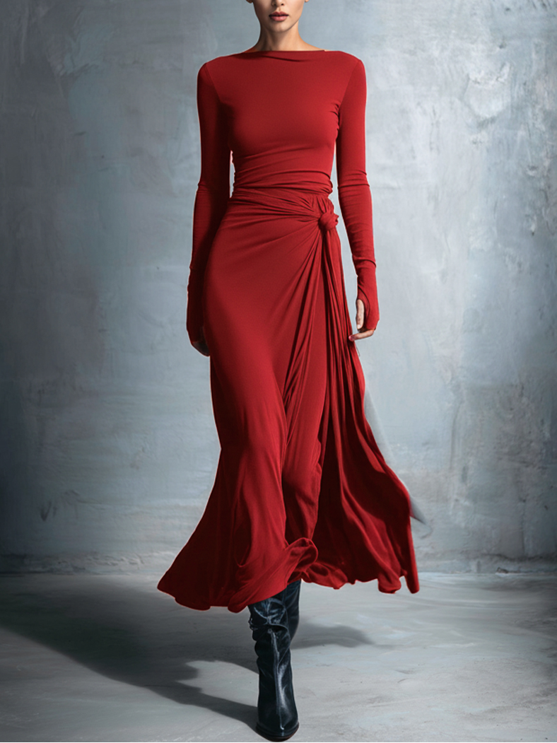 Helen | Silk-Button Maxi Dress