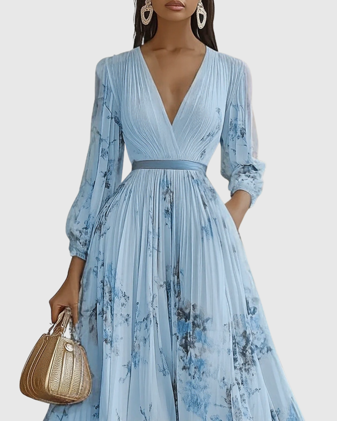 Christine™ | Elegant Pleated Maxi Dress