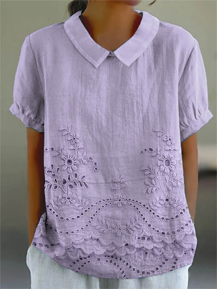 Lily™ | Floral Embroidered Shirt