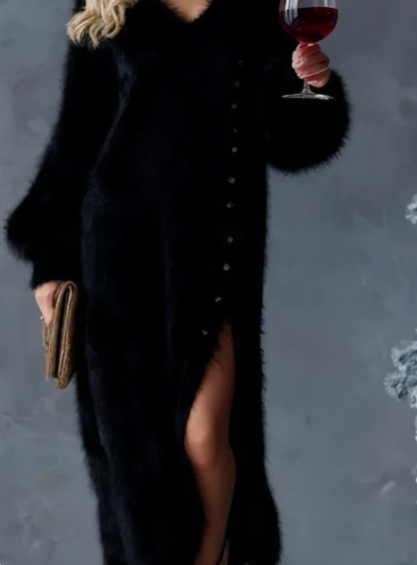 Cindy | Cozy Fleece Lounge Dress