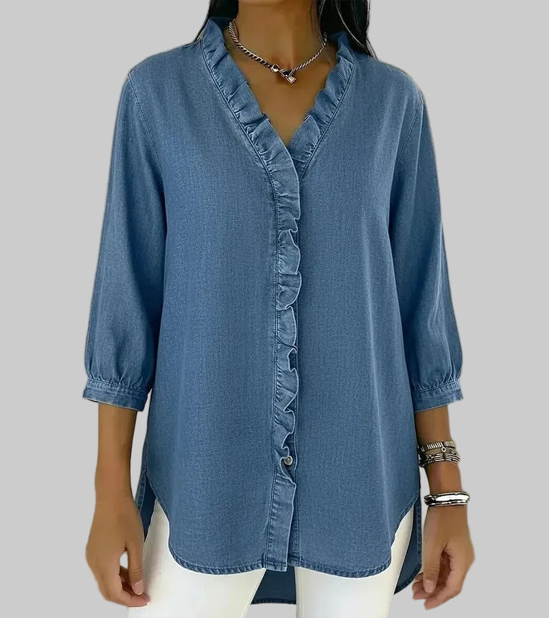 Abigail | Elegant Denim Blouse