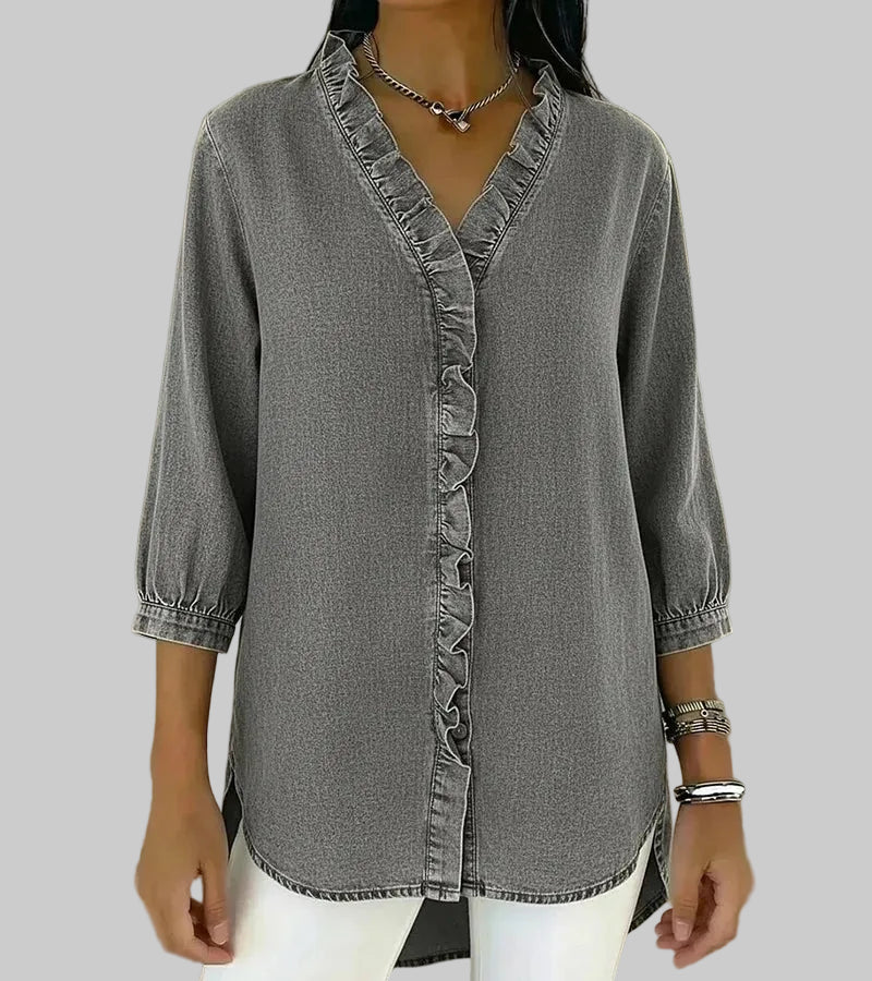Abigail | Elegant Denim Blouse