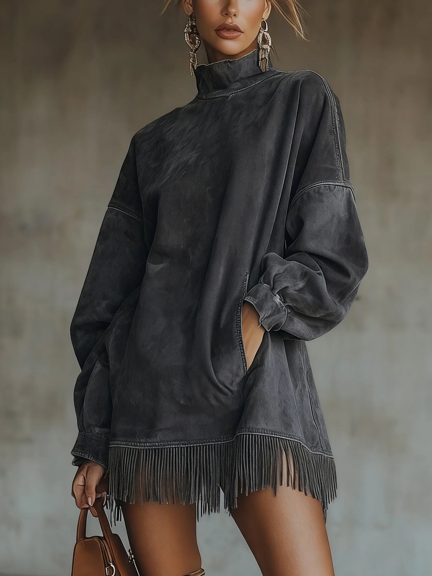 Gabriela™ | Suede Fringe Dress
