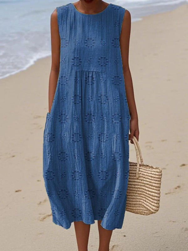 Rose™| Embroidered Midi Dress