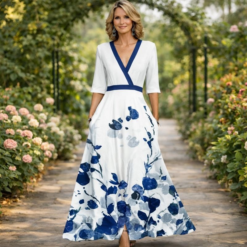 Jennifer™ | Flowing V-Neck Maxi Dress