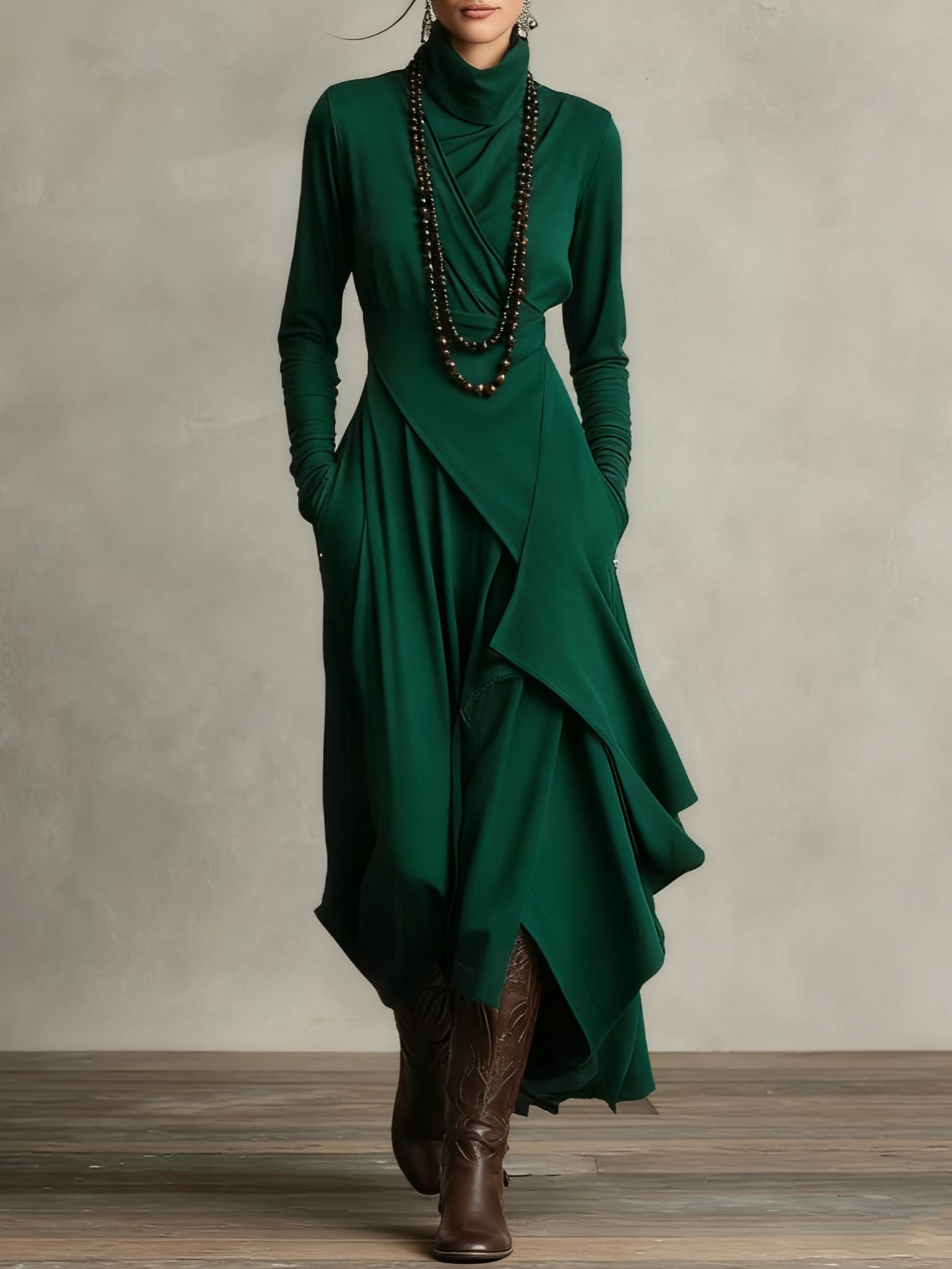Malva | High-Neck Maxi Dress