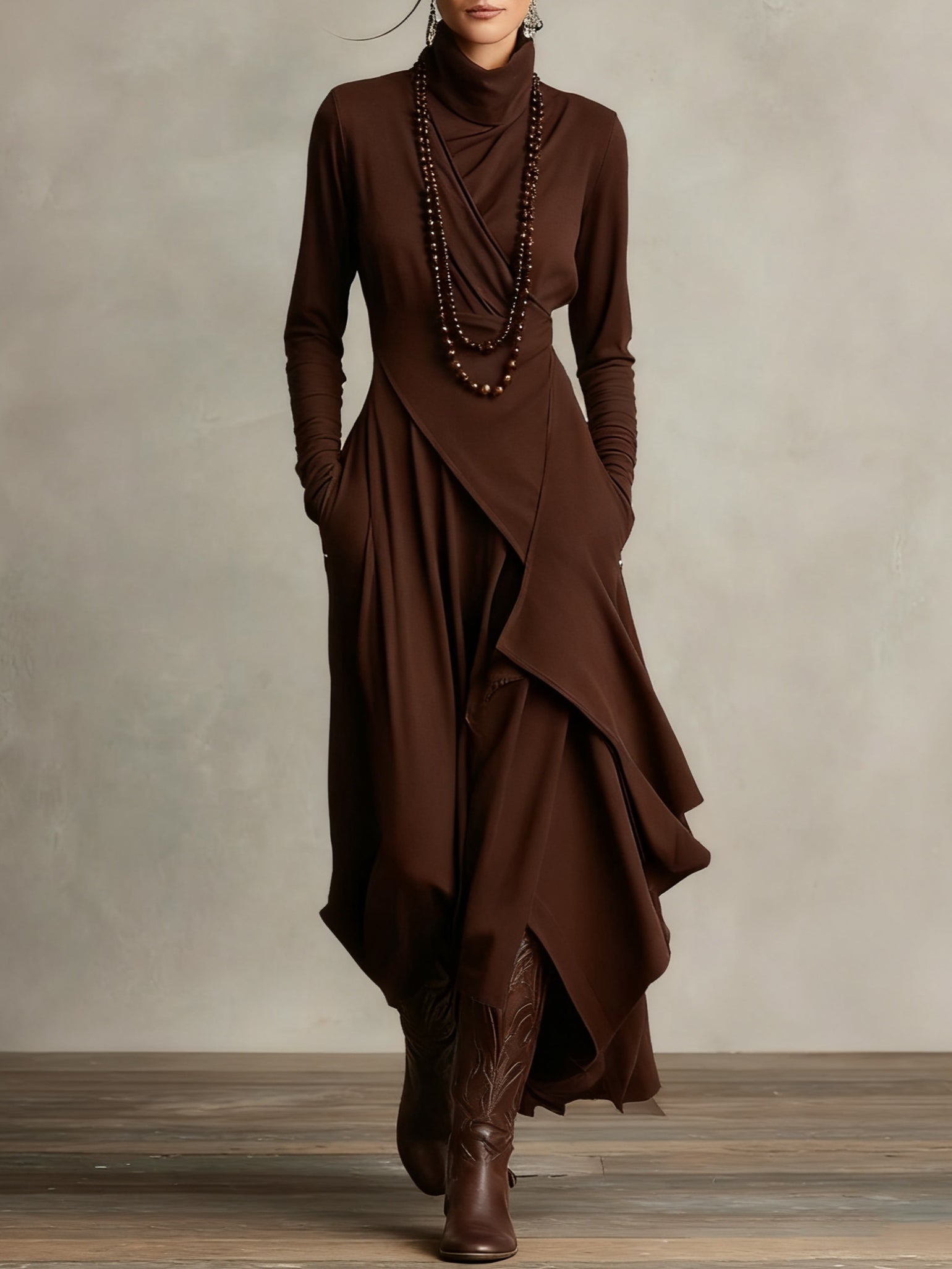 Malva | High-Neck Maxi Dress