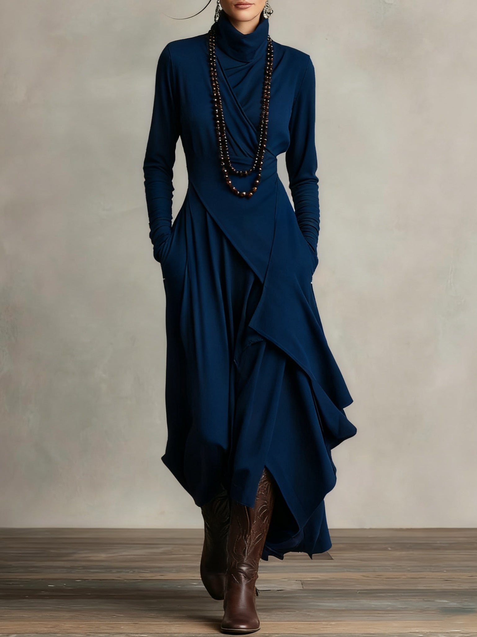 Malva | High-Neck Maxi Dress