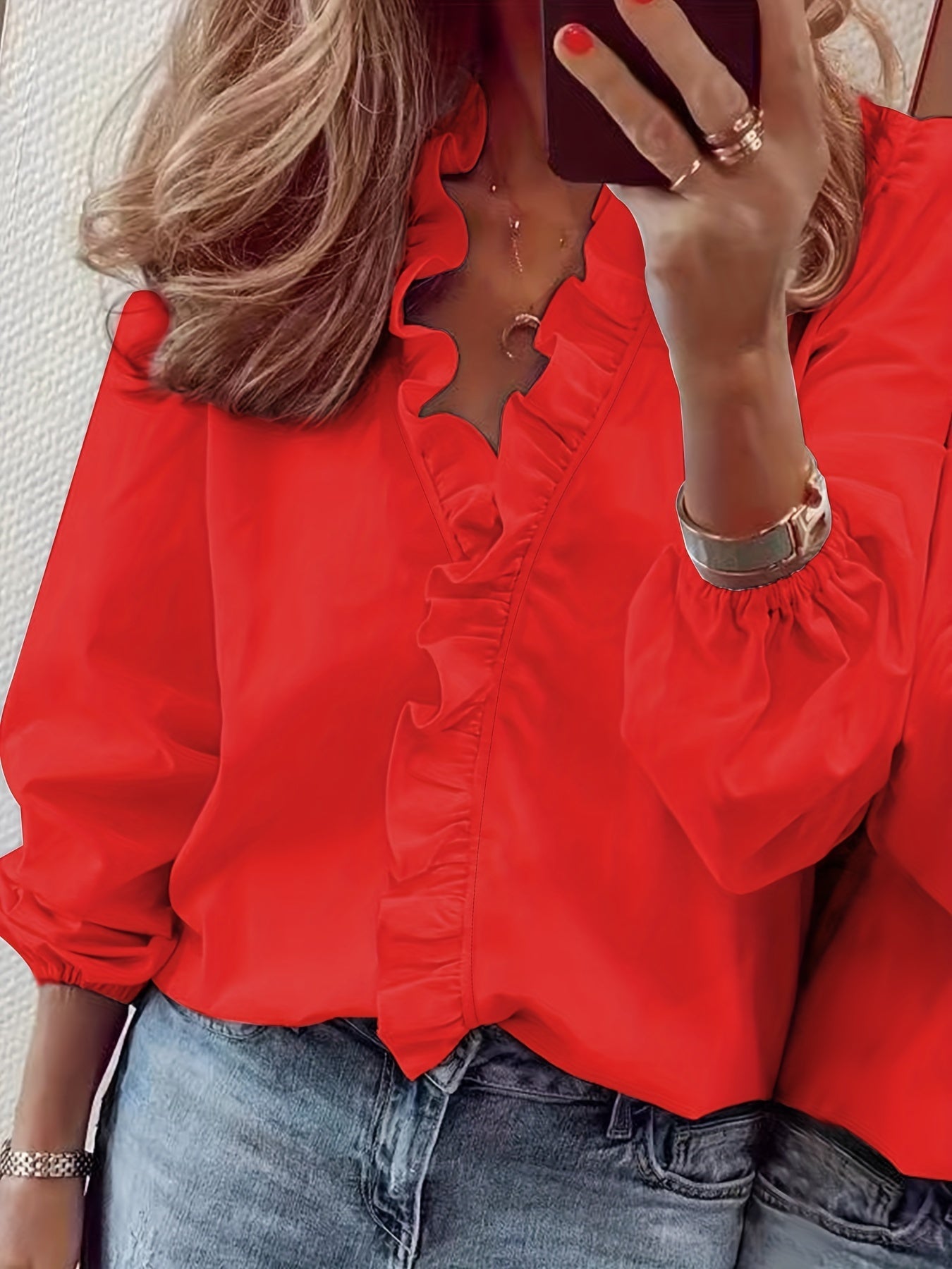 Carole™ | Lotus Leaf Collar Shirt