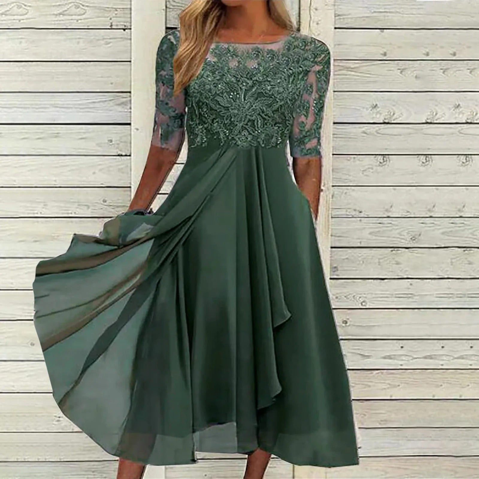 Elizabeth™ | Elegant Lace Midi Dress