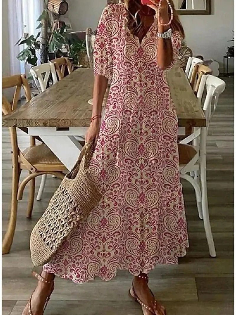 Lana™ | Figure-Flattering Boho Maxi Dress