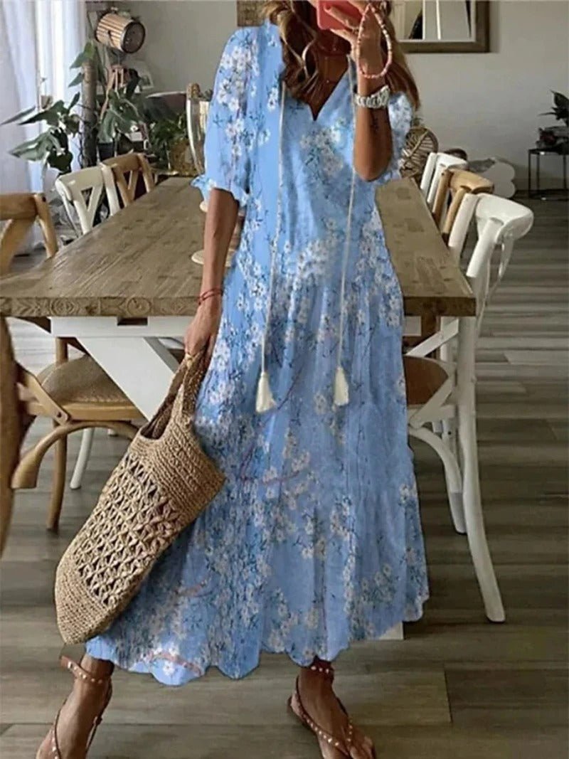 Lana™ | Figure-Flattering Boho Maxi Dress