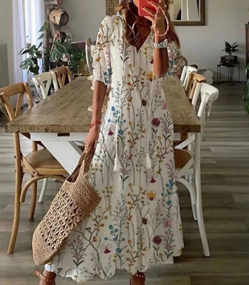 Lana™ | Figure-Flattering Boho Maxi Dress