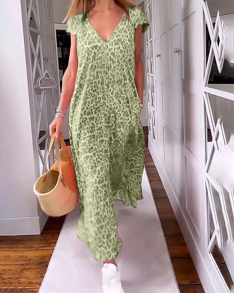 Glaiza™ | V-Neck Maxi Dress
