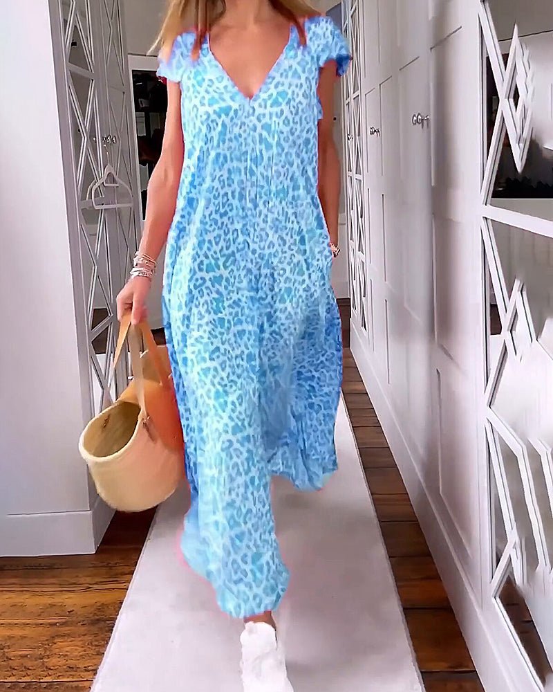 Glaiza™ | V-Neck Maxi Dress