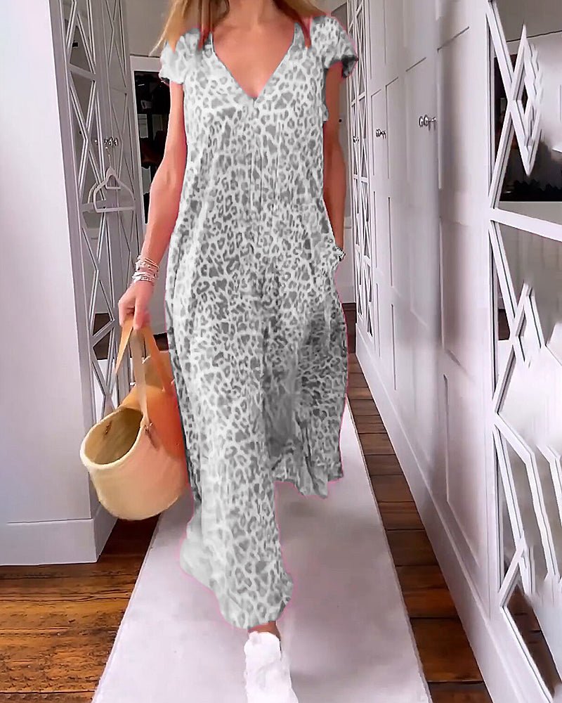 Glaiza™ | V-Neck Maxi Dress