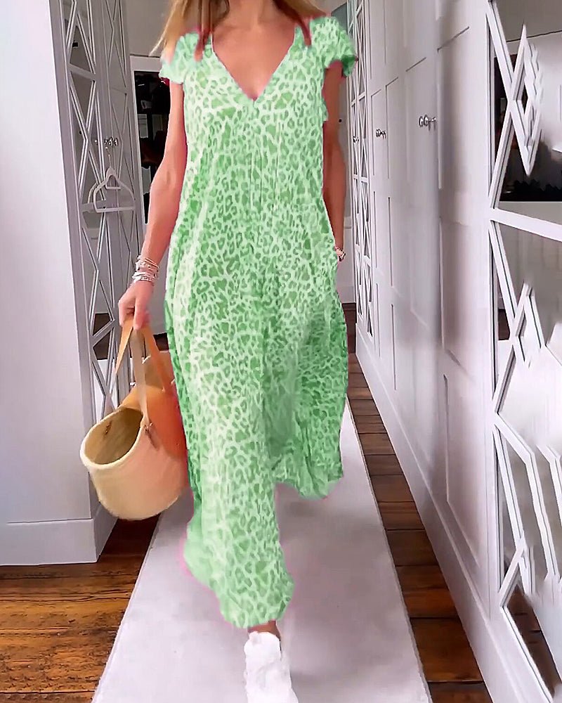 Glaiza™ | V-Neck Maxi Dress