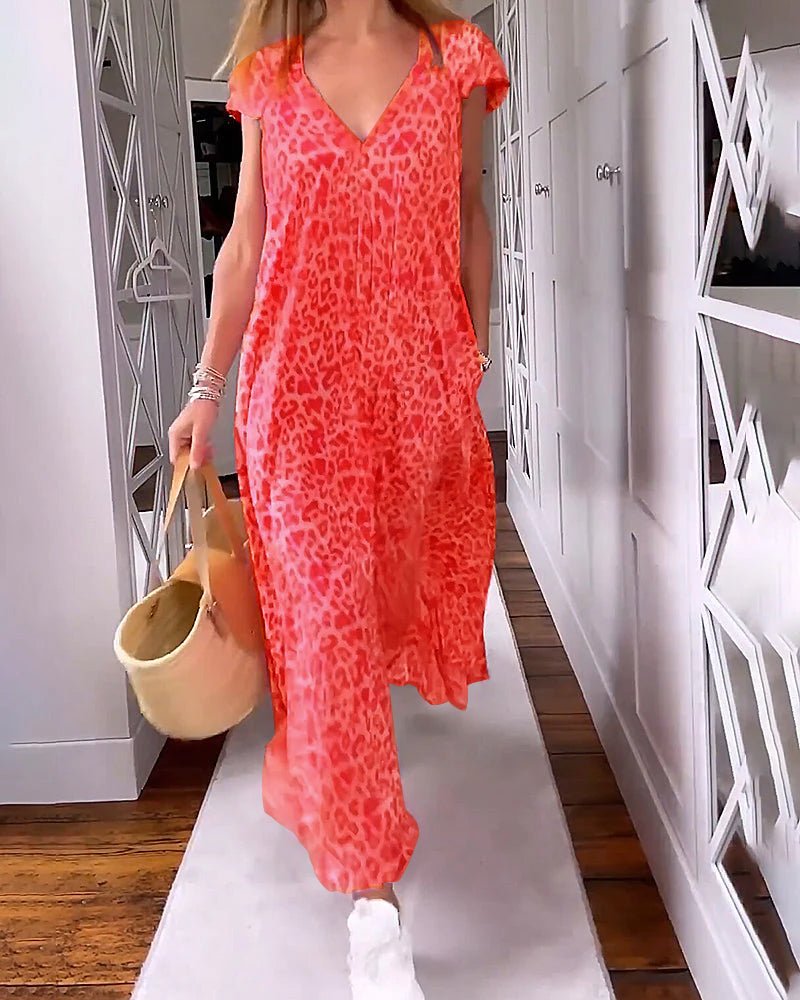 Glaiza™ | V-Neck Maxi Dress